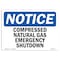 Signmission OSHA Notice Sign, 7" Height, 10" Width, Compressed Natural Gas Emergency Shutdown Sign, Landscape OS-NS-D-710-L-10756 - alternate 1